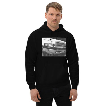 Man Modeling 2nd Gen Dodge Ram Photograph - Hoodie in Black